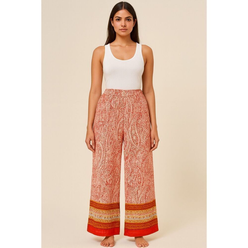 ✨Solitaire Paisley Floral Coral Lounge Sz Large Pants✨